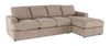 Made in Canada Customizable Sofa Lab Curve Fabric Right-Facing Sofabed Sectional - Chenille Praline