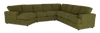 Made in Canada Customizable Sofa Lab Curve 4-Piece Left-Facing Sectional with Cuddler - Chenille Moss
