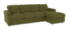 Made in Canada Customizable Sofa Lab Curve Right-Facing Fabric Sofa Chaise  – Chenille Moss