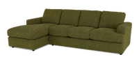 Made in Canada Customizable Sofa Lab Curve Left-Facing Fabric Sofa Chaise – Chenille Moss