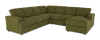 Made in Canada Customizable Sofa Lab Curve 4-Piece Right-Facing Sectional with Chaise - Chenille Moss