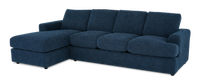 Made in Canada Customizable Sofa Lab Curve Fabric Left-Facing Sofabed Sectional - Chenille Pacific