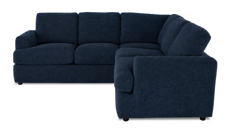 Made in Canada Customizable Sofa Lab Curve 2-Piece Fabric Sectional - Chenille Pacific