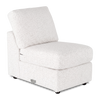Made in Canada Customizable Sofa Lab Curve 24" Armless Fabric Chair – Teddy Snow | Fauteuil sans accoudoirs personnalisable Curve de Sofa Lab de 24 po fabriqué au Canada en tissu Teddy - Teddy Snow