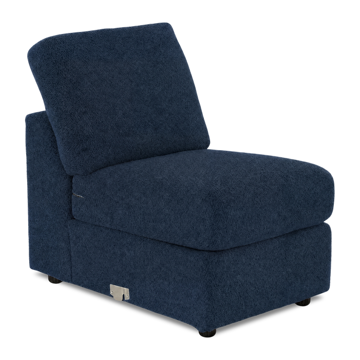 Made in Canada Customizable Sofa Lab Curve 24\" Armless Fabric Chair – Chenille Pacific