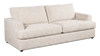 Made in Canada Customizable Sofa Lab Curve 38\" Fabric Sofa Bed - Chenille White