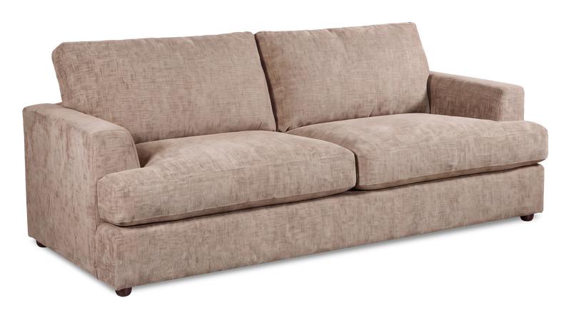 Made in Canada Customizable Sofa Lab Curve 38\" Fabric Sofa Bed - Chenille Praline