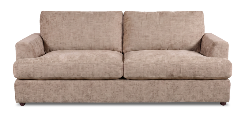 Made in Canada Customizable Sofa Lab Curve 38\" Fabric Sofa Bed - Chenille Praline