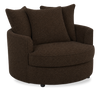 Made in Canada Sofa Lab Customizable Cuddler 48\" Fabric Accent Chair – Teddy Walnut 