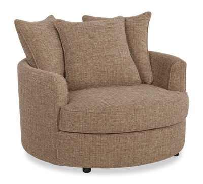 Made in Canada Sofa Lab Customizable Cuddler 48" Fabric Accent Chair – Chenille Praline  | Fauteuil d’appoint enveloppant personnalisable Plush Cuddler de Sofa Lab de 48 po fabriqué au Canada en tissu - Chenille Praline