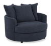 Made in Canada Sofa Lab Customizable Cuddler 48" Fabric Accent Chair – Chenille Pacific  | Fauteuil d’appoint enveloppant personnalisable Plush Cuddler de Sofa Lab de 48 po fabriqué au Canada en tissu - Chenille Pacific