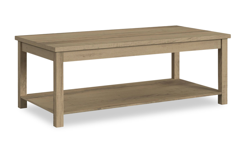 Eleanor 48” Contemporary 3-Pack Coffee + 2 End Tables - Brown