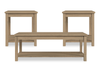 Eleanor 48” Contemporary 3-Pack Coffee + 2 End Tables - Brown