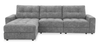 Scott Living Elevate Modular 3-Piece Left-Facing Chenille Fabric Power Reclining Sectional - Grey