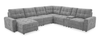 Scott Living Elevate Modular 7-Piece Left-Facing Chenille Fabric Power Reclining and Sliding Sectional - Grey