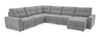 Scott Living Elevate Modular 6-Piece Right-Facing Chenille Fabric Power Reclining and Sliding Sectional - Grey | Sofa sectionnel modulaire à coulissement et inclinaison électriques de droite Elevate de Scott Living 6 pièces en tissu de chenille - gris