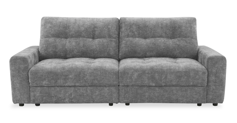 Scott Living Elevate Modular 82\" Chenille Fabric Loveseat with Power Sliding - Grey
