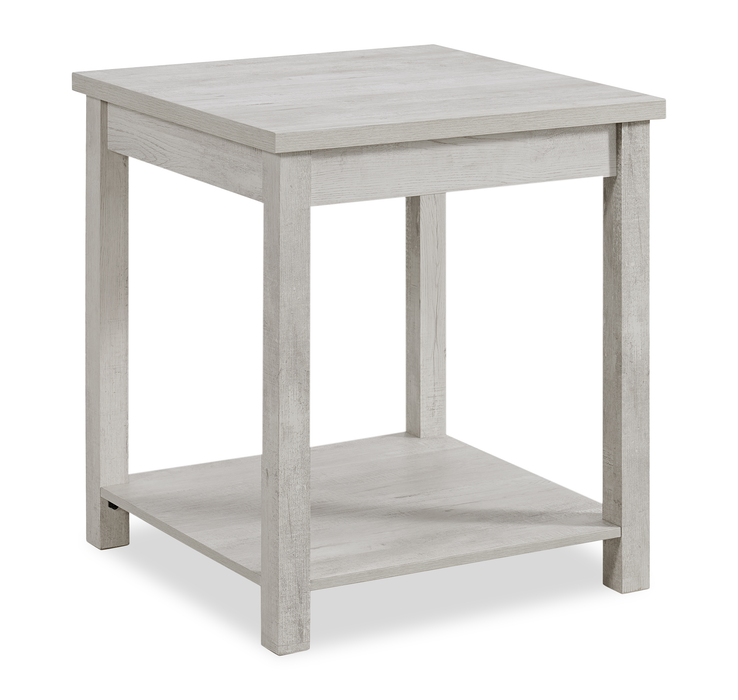 Eleanor 48” Contemporary 3-Pack Coffee + 2 End Tables - White