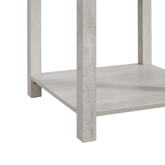 Eleanor 48” Contemporary 3-Pack Coffee + 2 End Tables - White