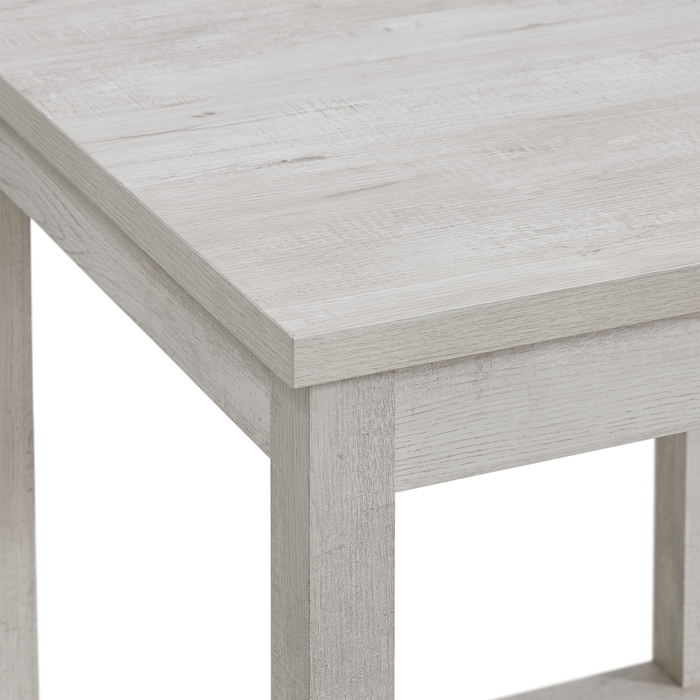Eleanor 48” Contemporary 3-Pack Coffee + 2 End Tables - White