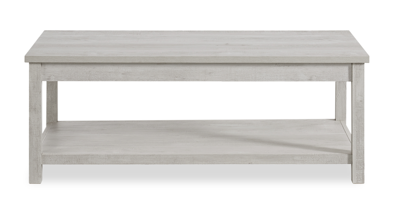 Eleanor 48” Contemporary 3-Pack Coffee + 2 End Tables - White