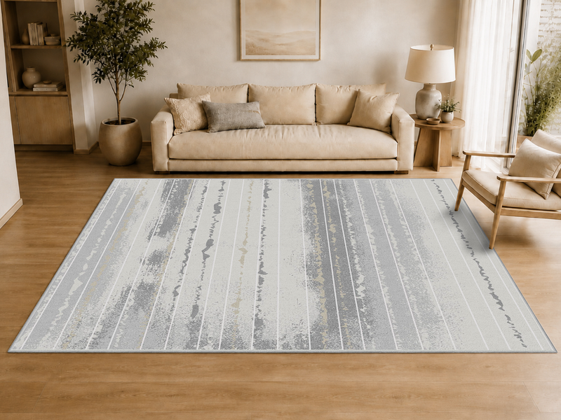 Ellison Grey Wave Area Rug – 7’ x 10’