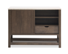 Essex 47.25” 3-Shelf Accent Cabinet with Sliding Door – Walnut Oak | Armoire décorative Essex de 47,25 po à 3 tablettes avec porte coulissante - chêne noyer