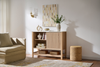 Essex 47.25” 3-Shelf Accent Cabinet with Sliding Door – Weathered White | Armoire décorative Essex de 47,25 po à 3 tablettes avec porte coulissante - blanc vieilli