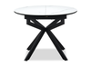 Evita 5pc Dining Set, Table & 4 Grey Chairs, Sintered Stone, 41-54"W Extension - Grey/Black | Ensemble de salle à manger Evita 5 pièces en pierre frittée avec table ronde de 41 po à 54 po (L) avec rallonge et 4 chaises grises - gris et noir