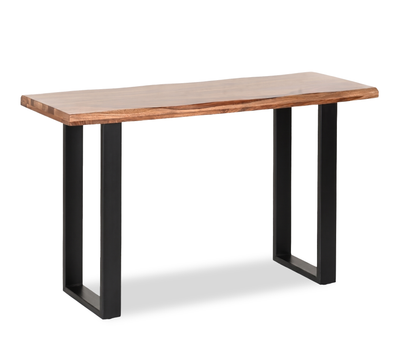 Fletcher 51” Contemporary Sofa Table with Iron Frame - Brownstone | Table de salon contemporaine Fletcher de 51 po avec armature en fer - grès brun