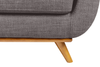 Kort & Co. Freeman 2-Piece Linen-Look Fabric Sectional with Wood Legs – Charcoal Grey | Sofa sectionnel Freeman de Kort & Co. 2 pièces po en tissu d’apparence lin avec pattes en bois - gris anthracite