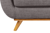 Kort & Co. Freeman 2-Piece Linen-Look Fabric Sectional with Wood Legs – Charcoal Grey | Sofa sectionnel Freeman de Kort & Co. 2 pièces po en tissu d’apparence lin avec pattes en bois - gris anthracite