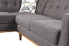 Kort & Co. Freeman 2-Piece Linen-Look Fabric Sectional with Wood Legs – Charcoal Grey | Sofa sectionnel Freeman de Kort & Co. 2 pièces po en tissu d’apparence lin avec pattes en bois - gris anthracite