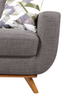 Kort & Co. Freeman 2-Piece Linen-Look Fabric Sectional with Wood Legs – Charcoal Grey | Sofa sectionnel Freeman de Kort & Co. 2 pièces po en tissu d’apparence lin avec pattes en bois - gris anthracite