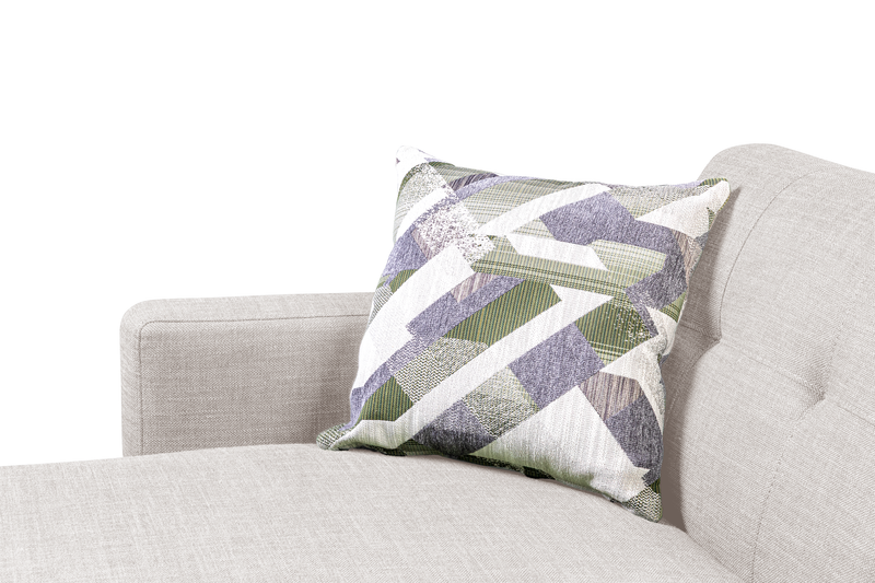 Kort & Co. Freeman 2-Piece Left-Facing Sectional with Wood Legs – Dove White