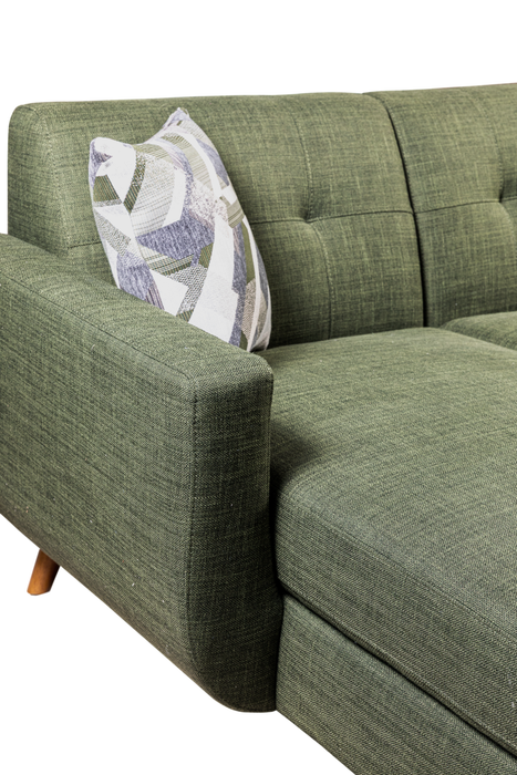 Kort & Co. Freeman 2-Piece Left-Facing Sectional with Wood Legs – Avocado Green