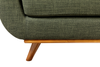 Kort & Co. Freeman 2-Piece Linen-Look Fabric Sectional with Wood Legs – Avocado Green | Sofa sectionnel Freeman de Kort & Co. 2 pièces po en tissu d’apparence lin avec pattes en bois - vert avocat