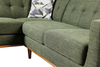 Kort & Co. Freeman 2-Piece Linen-Look Fabric Sectional with Wood Legs – Avocado Green | Sofa sectionnel Freeman de Kort & Co. 2 pièces po en tissu d’apparence lin avec pattes en bois - vert avocat