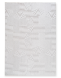 Geo Cream Washable Area Rug - 5’ x 7’