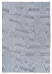 Geo Grey Washable Area Rug - 5’ x 7’