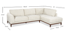 Horizon 2-Piece Right-Facing Fabric Sectional with Wood Base and Legs - Stone | Sofa sectionnel de droite Horizon 2 pièces en tissu avec base et pattes en bois - pierre