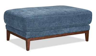 Horizon 44.09" Fabric Ottoman - Navy | Pouf Horizon de 44,09 po en tissu - bleu marine