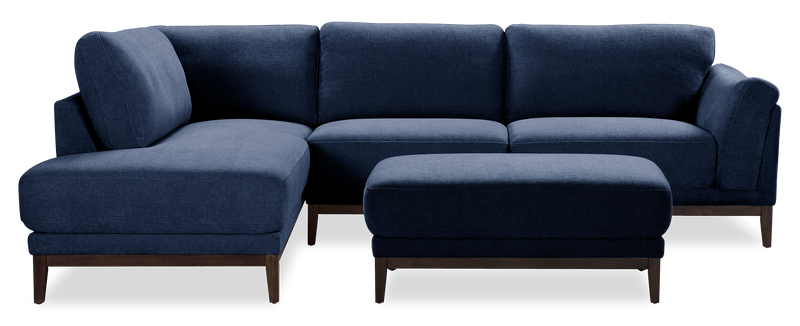 Horizon 44.09\" Fabric Ottoman - Navy