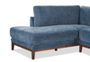 Horizon 2-Piece Left-Facing Fabric Sectional with Wood Base and Legs - Navy | Sofa sectionnel de gauche Horizon 2 pièces en tissu avec base et pattes en bois - bleu marine