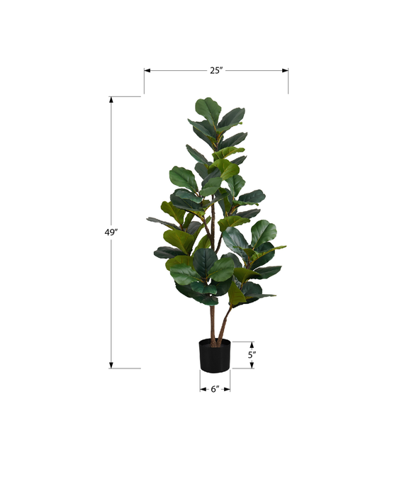 49” Artificial Indoor Fiddle Tree in 5” Pot 