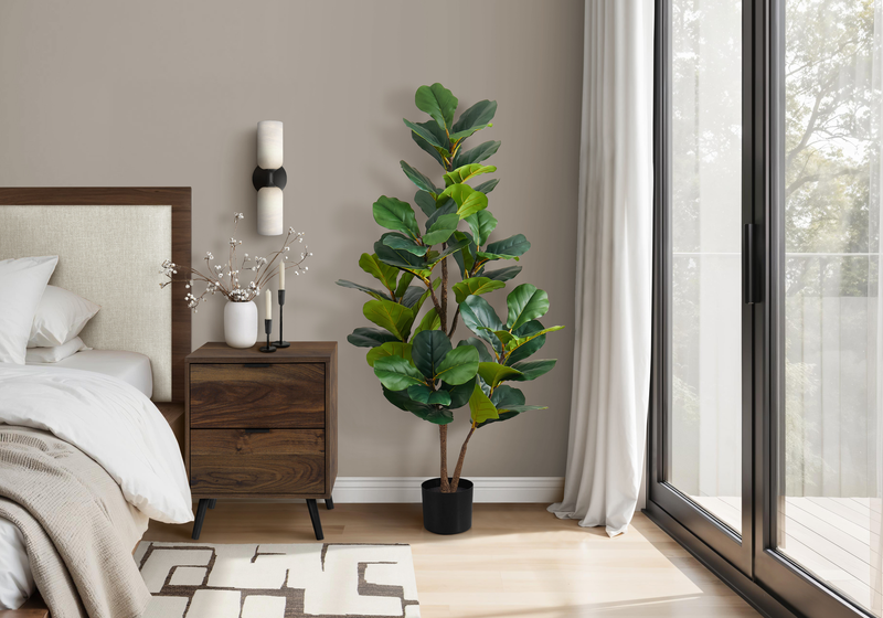 49” Artificial Indoor Fiddle Tree in 5” Pot 
