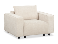 Infinity Modular Chenille Fabric Accent Chair – Light Grey