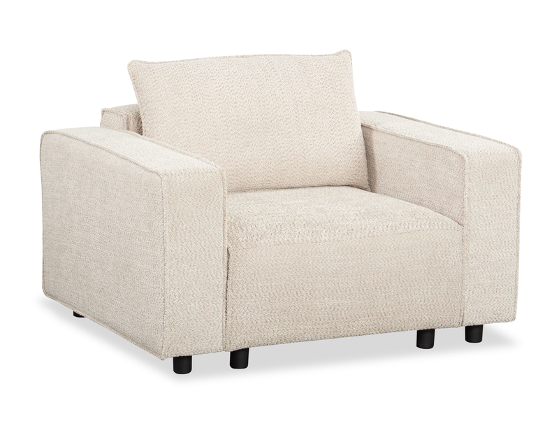 Infinity Modular Chenille Fabric Accent Chair – Taupe 