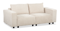 Infinity 2-Piece Modular Chenille Fabric Loveseat – Light Grey 