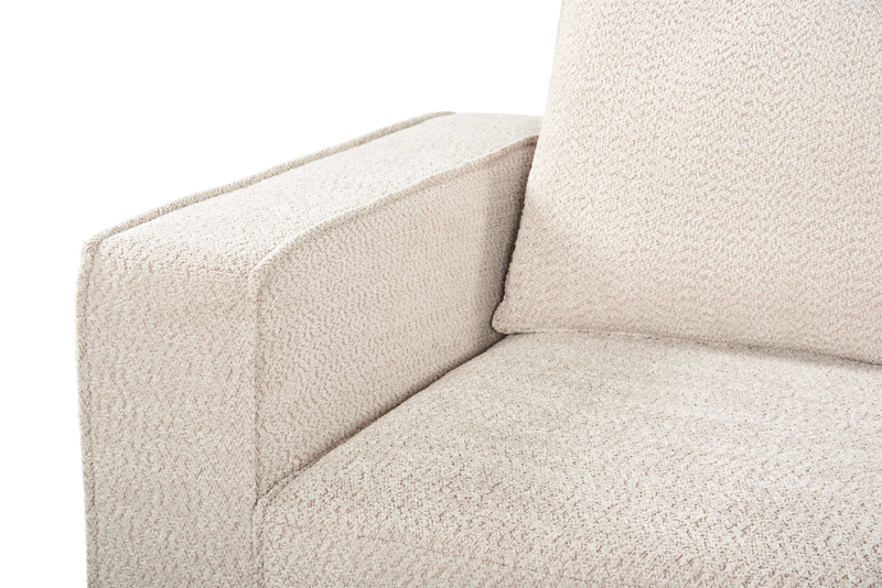 Infinity Modular 4-Piece Chenille Fabric Sofa Sectional – Taupe